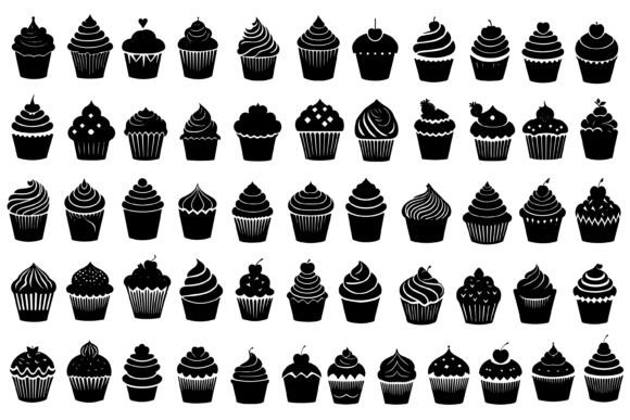 Download Cupcake Silhouette - Cupcake Collection