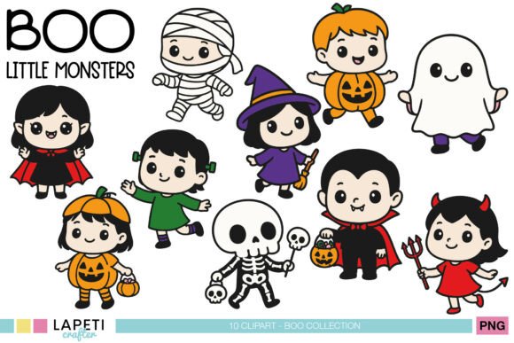 Download Halloween Kids Costumes Clipart Set - Kids costumes Collection