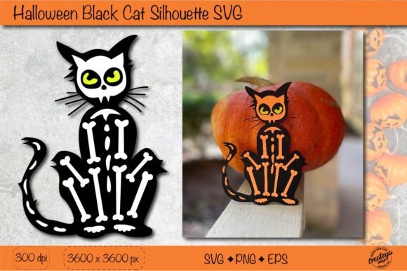 Download Black Cat Silhouette SVG| Black Cat Hall - Silhouette svg Collection