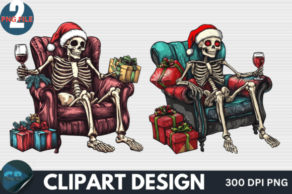 Download Funny Skeleton Santa Christmas Clipart P - Funny Collection