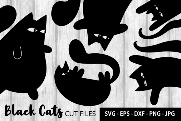 Download Funny Black Cat Silhouette Cut Files - Funny Collection