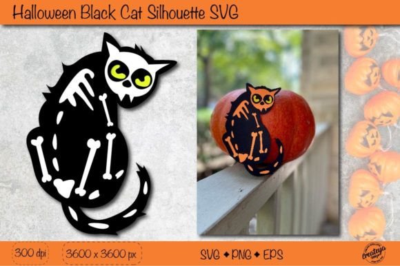 Download Black Cat Silhouette SVG| Black Cat Hall - Silhouette svg Collection