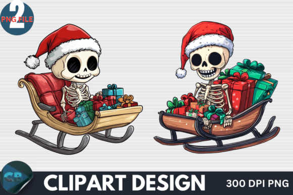Download Funny Skeleton Santa Christmas Clipart - Funny Collection