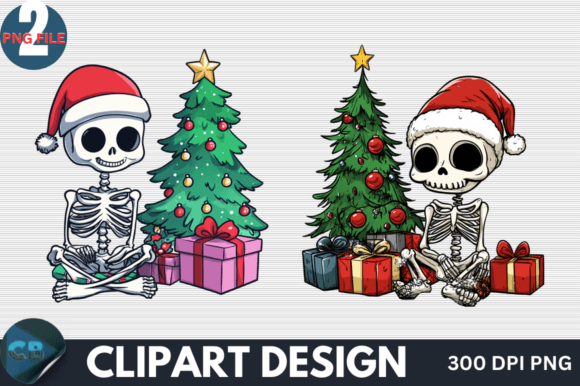 Download Funny Skeleton Santa Christmas Clipart - Funny Collection
