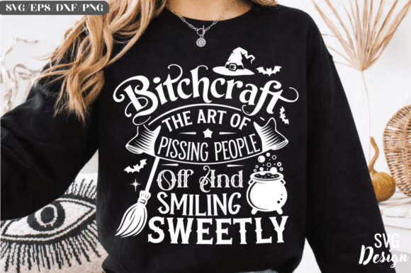 Download Bitchcraft SVG Funny Witch Halloween SVG - Funny Collection