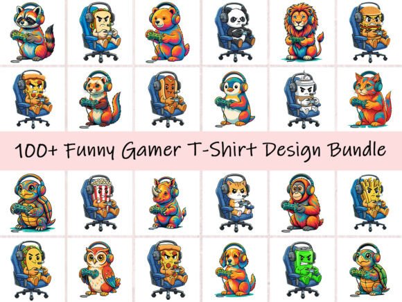 Download 100+ Funny Gamer T-Shirt PNG Bundle - Funny Collection